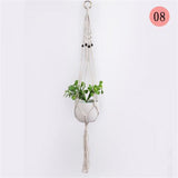 Handwoven Cotton Rope Hanging Planter Basket