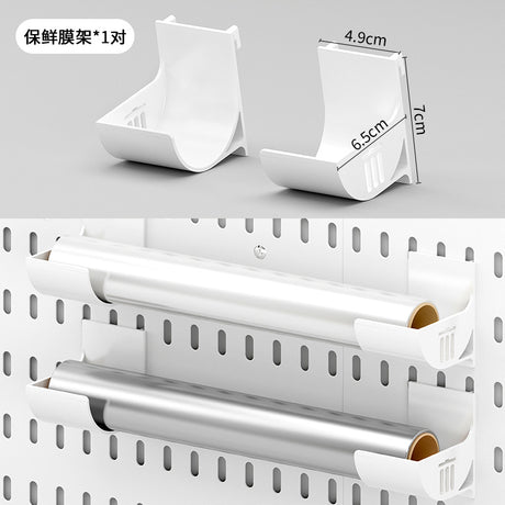 Wall-Mounted Storage Rack with Hooks for Home Use