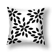 Black Geometric Line Pillowcase for Home Office 18x18"