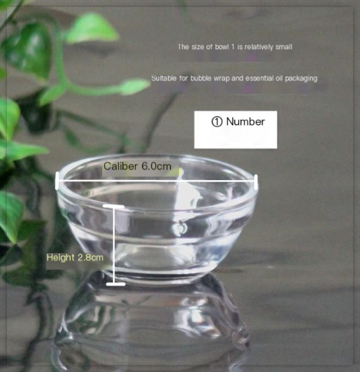 High Transparency Glass Bowls Set for Beauty Salon Tools