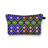 Geometric Print Polyester Cosmetic Bag for Travel