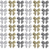 60Pcs 3D Metal Bows Nail Charms Silver Bow Charms Alloy Ribbon Bowknot Nail Bow Charms Nail Rhinestones Acrylic Nail Supplies for Women Nail Art DIY Manicure Accessories Decoration