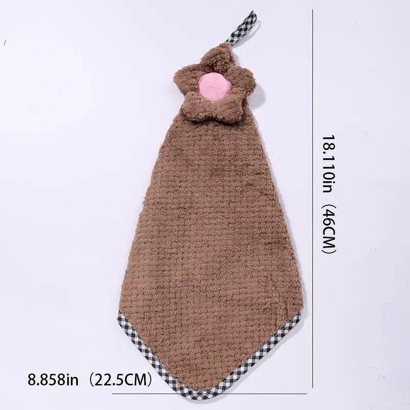Coral Fleece Absorbent Flower Towel for Home Use