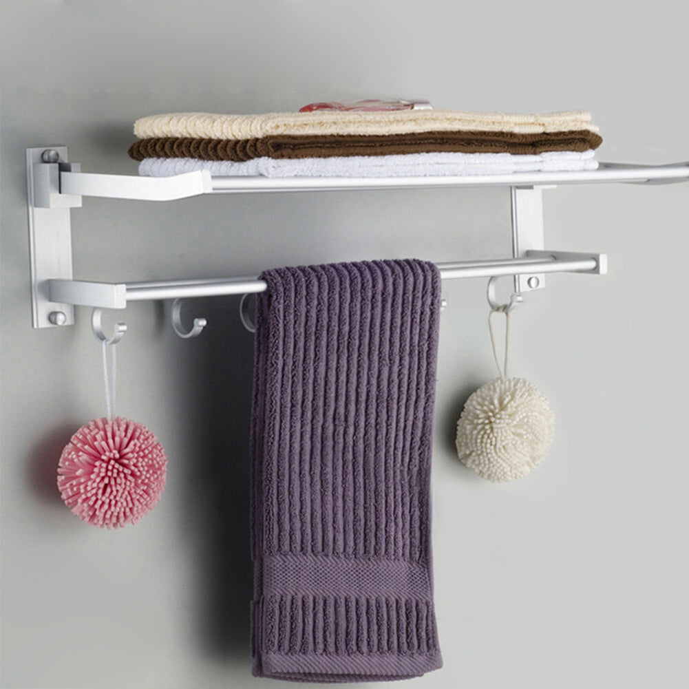 Wall-Mounted Space Aluminum Bathroom Storage Rack