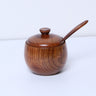 Vintage Wooden Spice Jar Set for Kitchen Storage