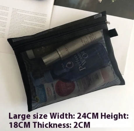 Portable Mini Mesh Makeup Bag