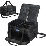 ZEEMO Golf Trunk Organizer 2 Layer Car Locker with Ventilated Compartment for 2 Pair Shoes Travel Storage Bag for Accessories Black