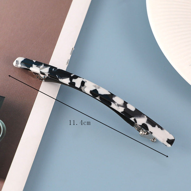 Vintage Leopard Acetate Geometric Hair Clip Accessories