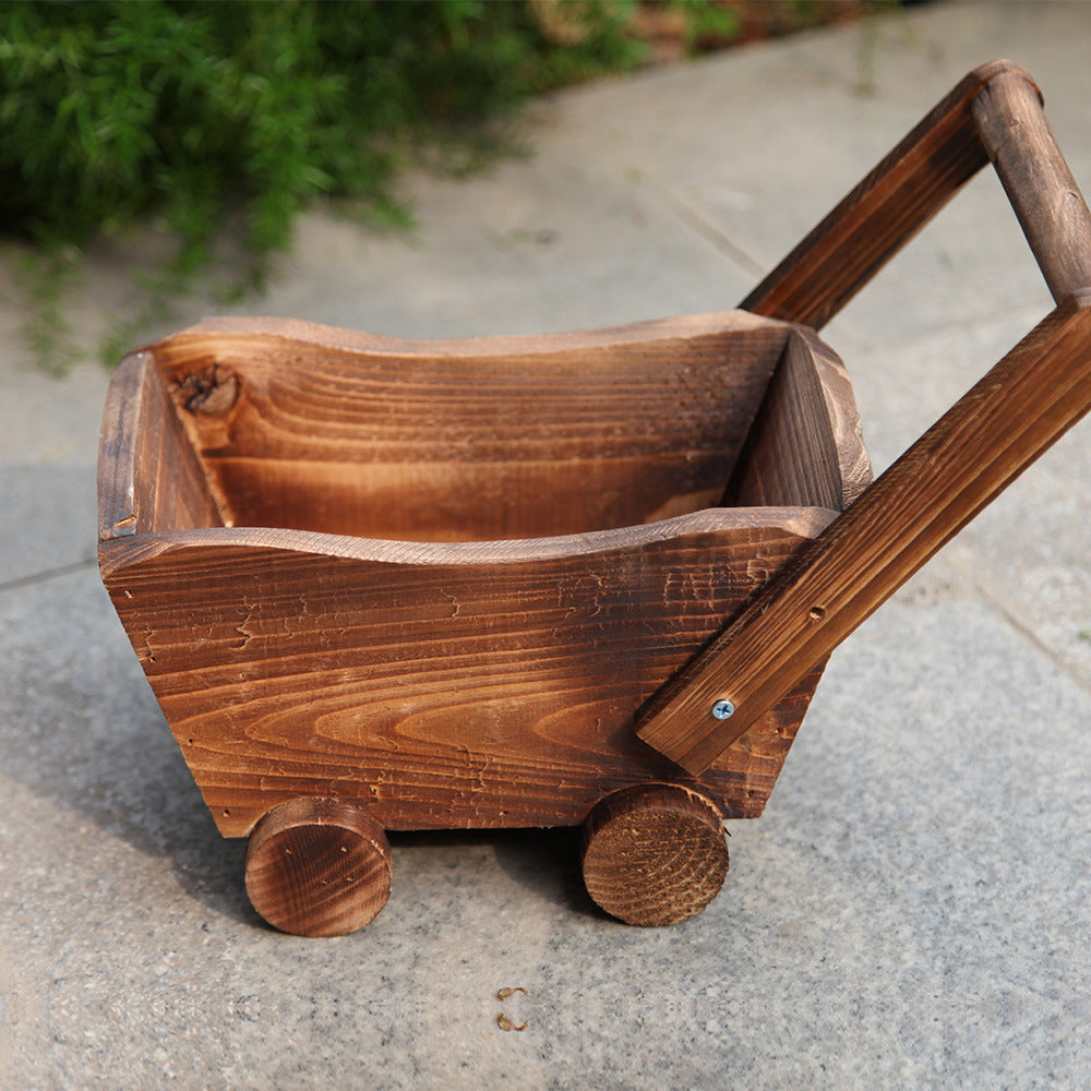Cartoon Cart Succulent Planter - Rectangular Design