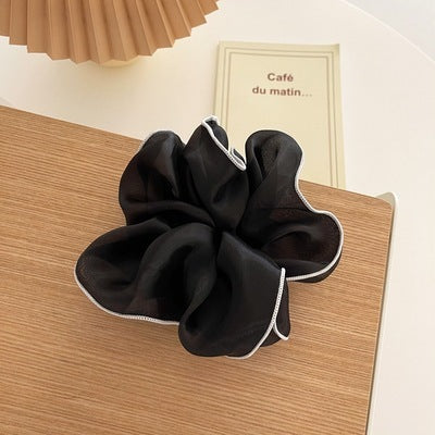 Solid Black Chiffon Elastic Hair Band Accessories