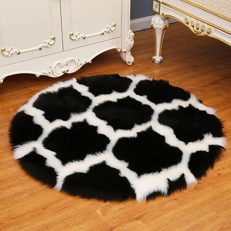 Round Anti-Sheepskin Carpet Cushion for Home 31.5in