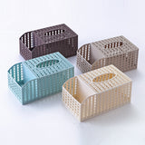 Minimalist Rattan-Style Tissue Box for Home Use