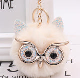 Grit Cat Owl Plush Keychain for Car Accessories