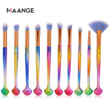 10-Piece Shell Makeup Brush Set - Beauty Tools