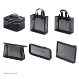 Mesh Cosmetic Organizer Zipper Travel Bag