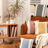 Geometric Tassel Throw Pillow Case for Home Decor