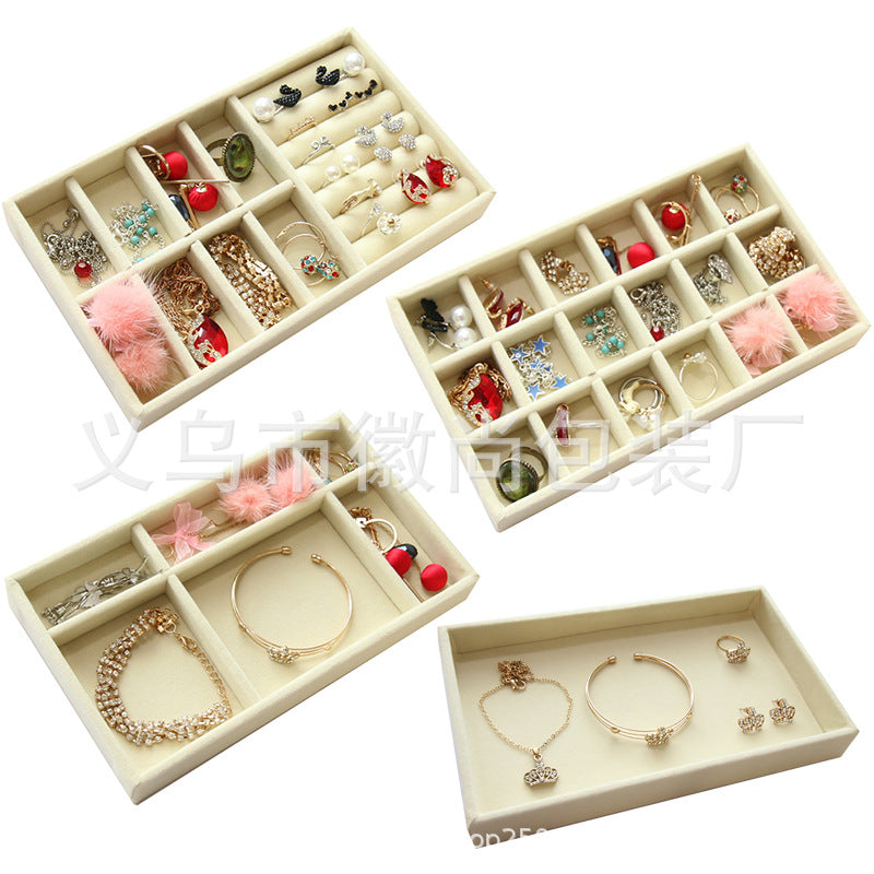 Velvet Jewelry Organizer Set for Earrings and Rings