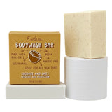 Earth is…Body Wash Bar for All Skin Types – Moisturizing Exfoliating Coconut Oil & Oats - Vegan Plastic Free Eco-Friendly Compostable Recyclable – Coconut Scent 5oz