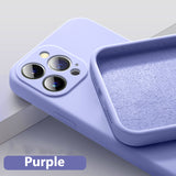 Astubia Square Liquid Silicone Phone Case for iPhone 11-14