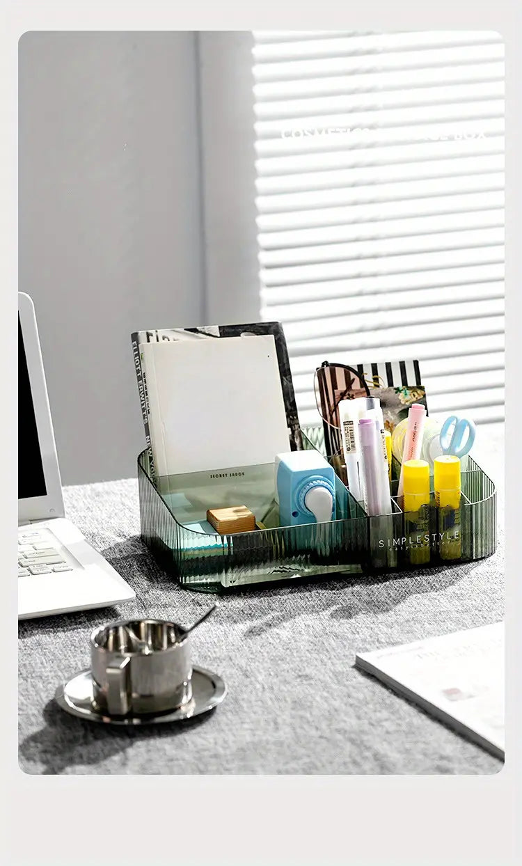 Multi-Compartment Makeup Organizer Storage Box