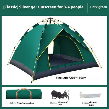 3-4 Double Automatic Camping Tent