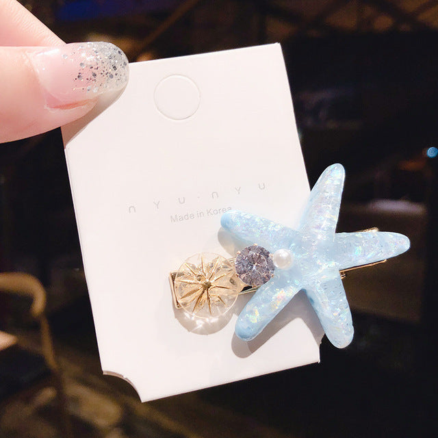 Elegant Starfish Hairpins for Girls - Summer Accessories