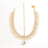 Bohemian Rhinestone Forehead Chain Hair Accessory