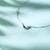 S925 Silver Ankle Bracelet with Star and Airplane Charm