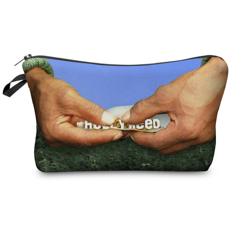 3D Digital Printing Shiny Letter Cosmetic Bag