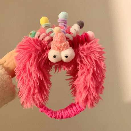 Cute Purple Plush Monster Headband Hair Accessory