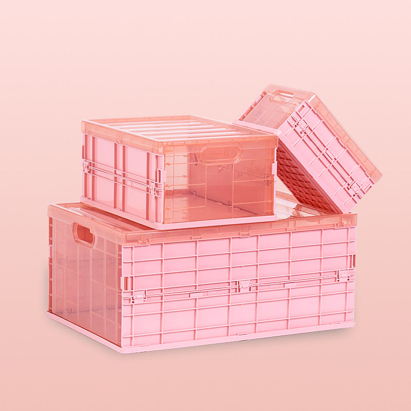 Foldable Plastic Desktop Storage Box - Multi-Functional