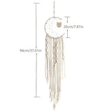 Braided Dream Catcher with Owl Pendant for Home Decor