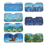 Cartoon Sunshade with Scenic Print for Car Windows