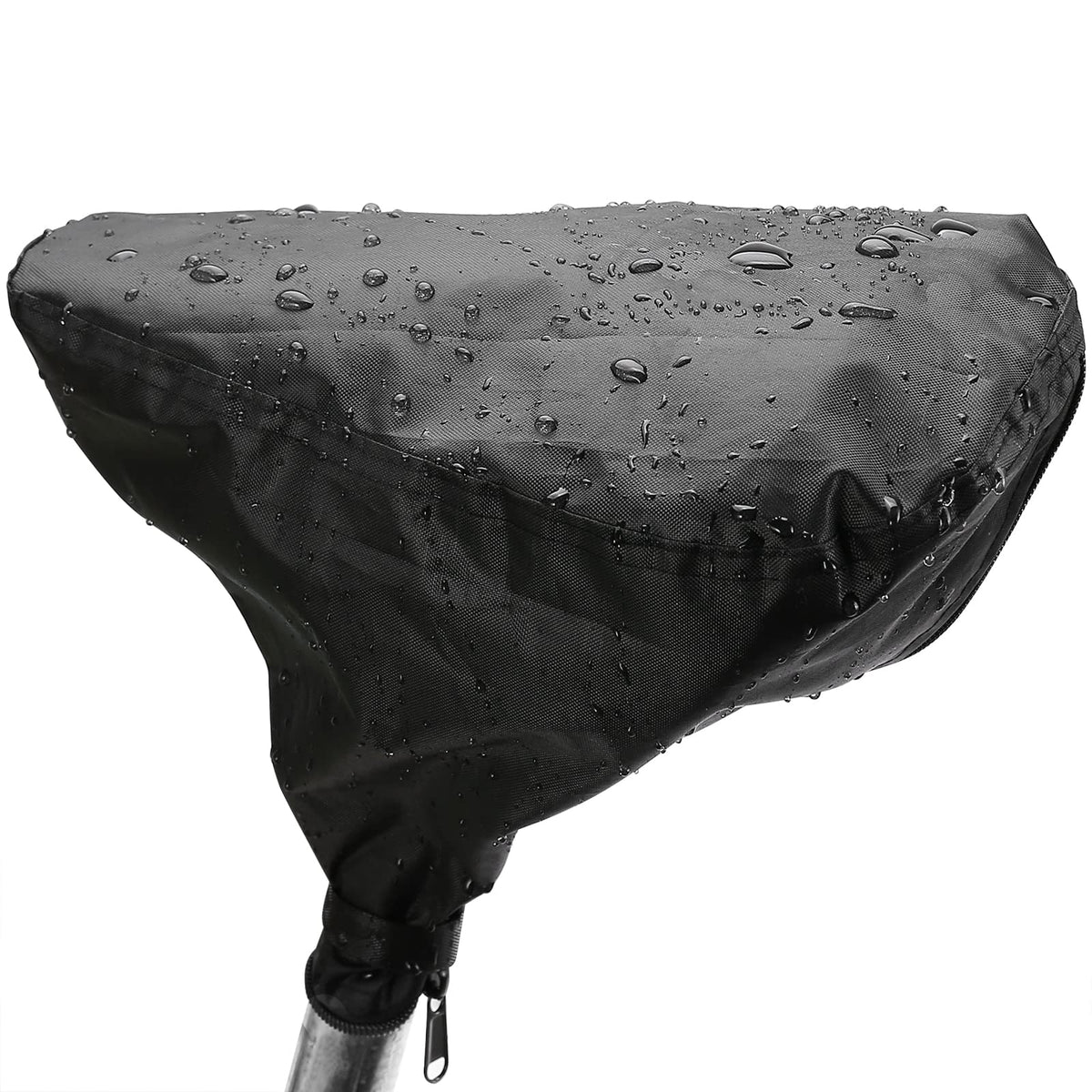 Waterproof Bicycle Seat Cover Outdoor Rainproof Sunproof Dustproof Protective Cover Washable Saddle Cover for Women Men Urban Mountain Black