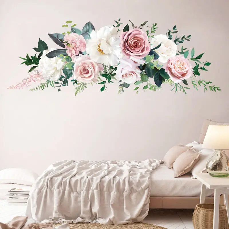 Simple Flower Wall Sticker for Natural Home Decor (1pc)