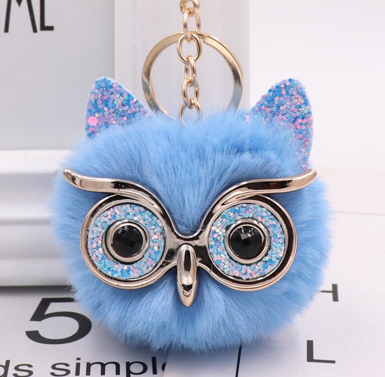 Grit Cat Owl Plush Keychain for Car Accessories