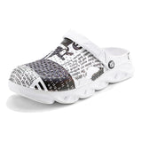 Men's Outdoor Graffiti Beach Slippers with Large Holes