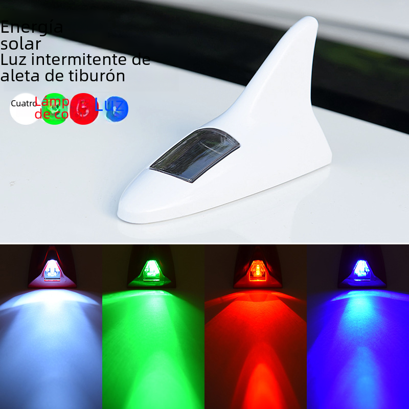 Solar Shark Fin Antenna LED Car Decoration Light