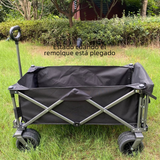 Outdoor Folding Camping Cart with Lift and Rear Opening
