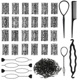 24 Piece Norse Vikings Runes Hair Beard Beads for Bracelets Necklace Accessories DIY Includes 7 Pieces Pull Hair Pin Quick Beader Hair Tool and Black Rubber Bands for Women Men