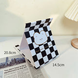 Cute Folding Makeup Mirror - Heart Desktop Design