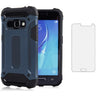 Asuwish Compatible with Samsung Galaxy J3 2016/J 3 V/J36V/Sky/Express Prime/Amp Prime Case and Tempered Glass Screen Protector Cell Accessories Phone Coveres for Glaxay Sol J3V J36 6 J320V J320A Blue