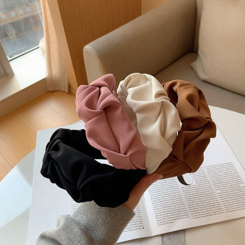 Wide Edge Cloth Hair Band for Women - Retro Style Accessory