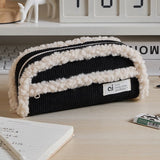 Chic Velvet Pencil Case - Large Capacity Stationery Bag