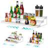 oylik Spice Rack Organizer for Cabinet - 3 Tier Expandable Spice Organizer for Cabinet Easy Visibility - Adjustable Cabinet Spice Organizer for Kitchen Countertop Cupboard Pantry Organization (White)