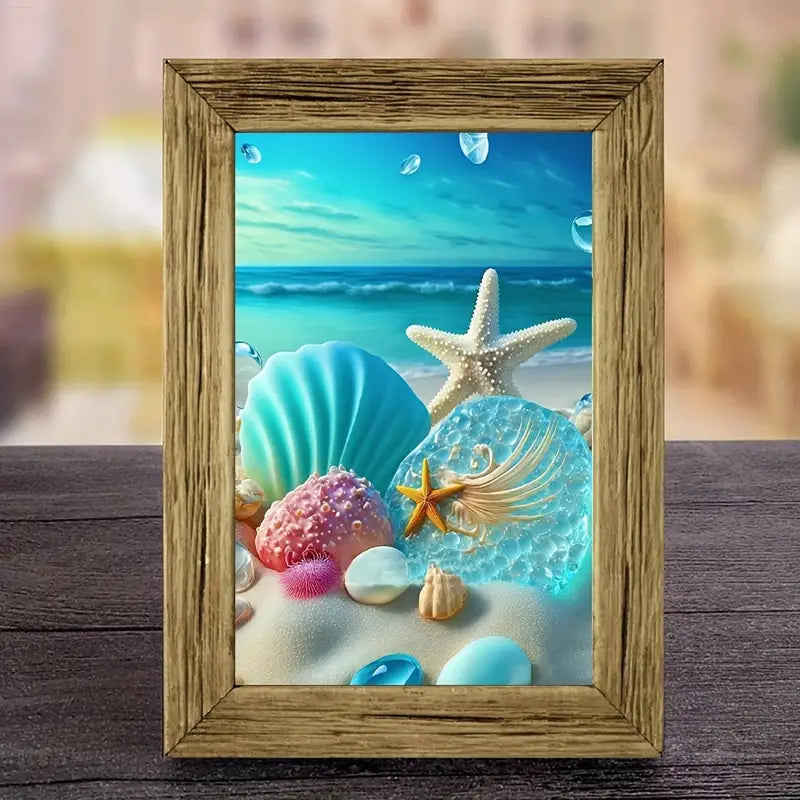 DIY Diamond Painting Beach Shell Art for Home Decor