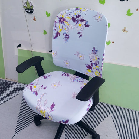 Simple Stretchable Office Chair Cover Set