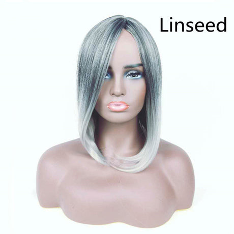 Gradient Long Straight Hair High-Temperature Wig