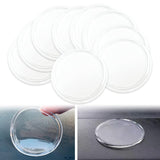 Fogfar 8 PCS 3.62 Inch Car Anti-Slip Mats Universal Car Mobile Phone Non-Slip Gel Pads Round Car Mats for Cell Phone Sunglasses Keys Coins (Transparent)