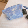 Elegant Large Flower Relief Cosmetic Bag